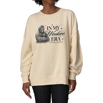Women's Star Wars Chewbacca In My Wookiee Era Oversized Fleece Crew Sweatshirt