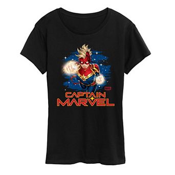 Women's Marvel Captain Marvel Logo Graphic Tee