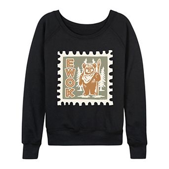 Women's Star Wars Ewok Stamp French Terry Long Sleeve Tee