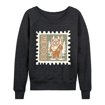Women's Star Wars Ewok Stamp French Terry Long Sleeve Tee