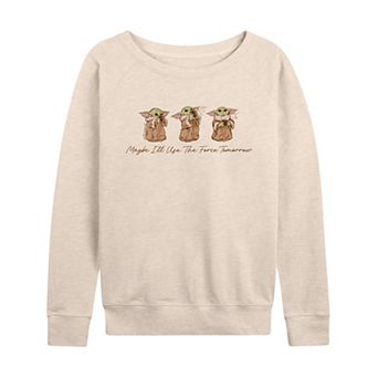 Women's Star Wars The Mandalorian Grogu French Terry Long Sleeve Tee