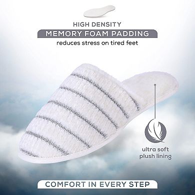 Roxoni Women’s Cozy Memory Foam Slippers with Durable Indoor/Outdoor Sole