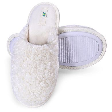 Roxoni Women’s Cozy Memory Foam Slippers with Durable Indoor/Outdoor Sole