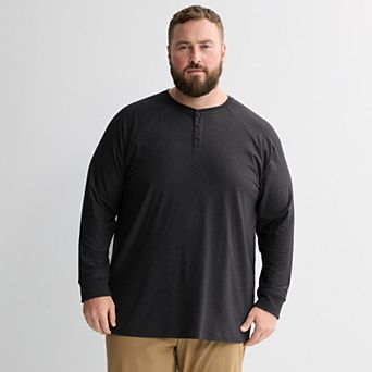 Big & Tall FLX Luxury Soft Long Sleeve Henley Shirt