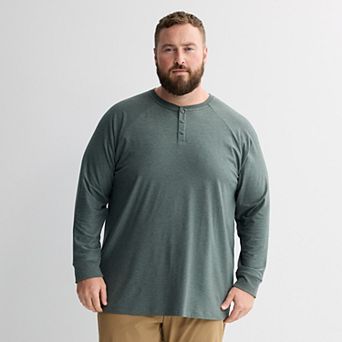 Big & Tall FLX Luxury Soft Long Sleeve Henley Shirt