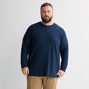 Big & Tall FLX Luxury Soft Long Sleeve Henley Shirt