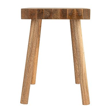 Hello Honey Long Reclaimed Wood Stool, Natural
