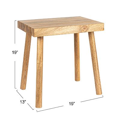 Hello Honey Long Reclaimed Wood Stool, Natural