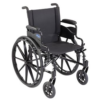 Invacare XT Lightweight Wheelchair, Desk Length Arms, 20" Seat, Black Satin