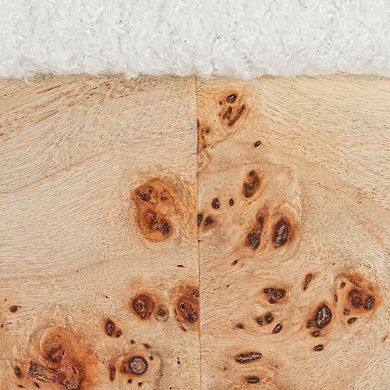 Hello Honey Round Boucle Upholstered Storage Stool with Removeable Lid, Cream