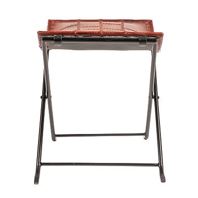 Hello Honey Collapsible Leather and Metal Stool
