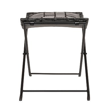 Hello Honey Collapsible Leather and Metal Stool