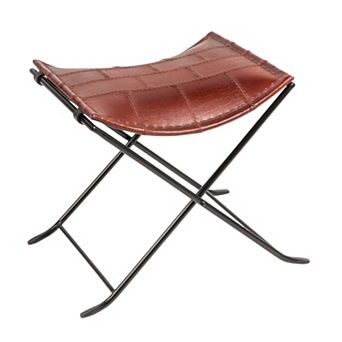 Hello Honey Collapsible Leather and Metal Stool