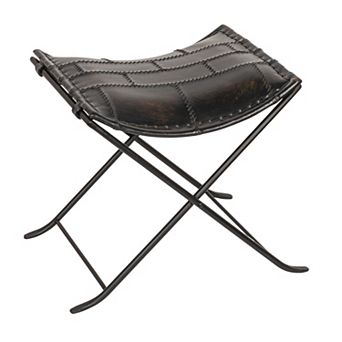 Hello Honey Collapsible Leather and Metal Stool