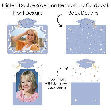 Light Purple Grad Photo Display Centerpiece Kit 15 Table Topper Sticks, Lavender 4x6 Picture Holders