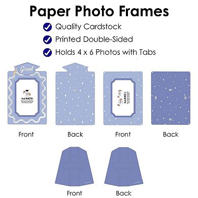 Light Purple Graduation Paper Photo Frames, 4x6 Picture Display Holders, Table Centerpiece 12 Ct