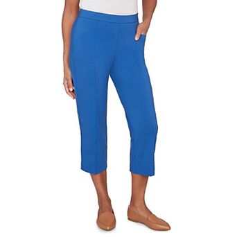 Petite Alfred Dunner Relaxed Fit Flat Front Patch Pocket Capris
