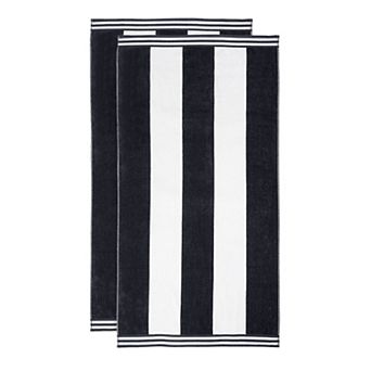 SUPERIOR Cabana Stripe Oversized Cotton Towel 2 pc Set