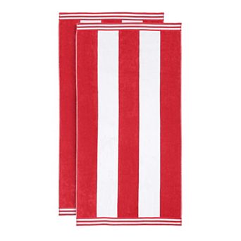 SUPERIOR Cabana Stripe Oversized Cotton Towel 2 pc Set