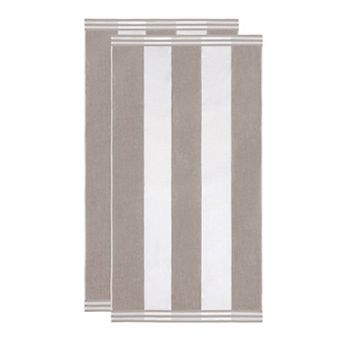 SUPERIOR Cabana Stripe Oversized Cotton Towel 2 pc Set