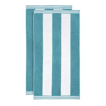 SUPERIOR Cabana Stripe Oversized Cotton Towel 2 pc Set