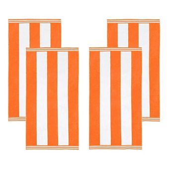 SUPERIOR Cabana Stripe Oversized Cotton 4 pc Towel Set