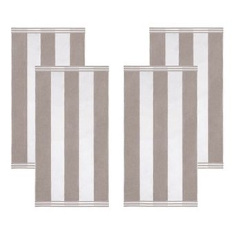 SUPERIOR Cabana Stripe Oversized Cotton 4 pc Towel Set