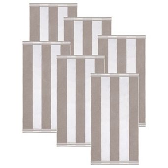 SUPERIOR Cabana Stripe Oversized Cotton 6 pc Towel Set