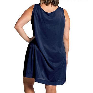 Exquisite Form Plus Size Nylon Tricot Sleeveless Short Knee-Length Nightgown - 30807