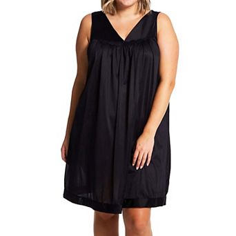 Exquisite Form Plus Size Nylon Tricot Sleeveless Short Knee-Length Nightgown - 30807