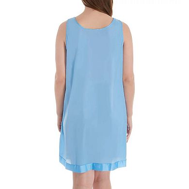 Exquisite Form Nylon Tricot Sleeveless Short Knee-Length Nightgown - 30107