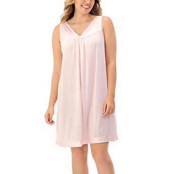 Exquisite Form Nylon Tricot Sleeveless Short Knee-Length Nightgown - 30107