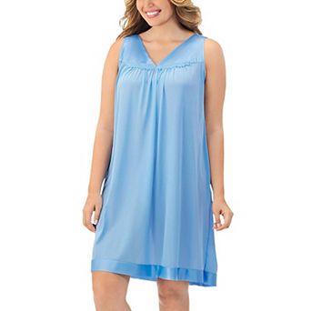 Exquisite Form Nylon Tricot Sleeveless Short Knee-Length Nightgown - 30107