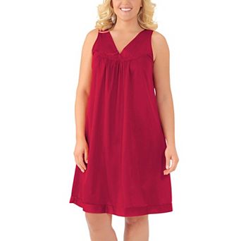 Exquisite Form Nylon Tricot Sleeveless Short Knee-Length Nightgown - 30107