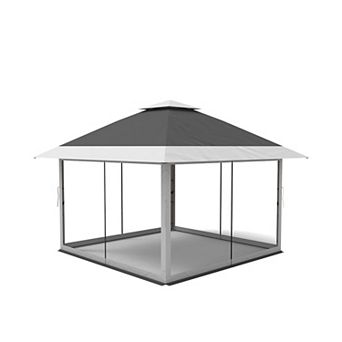 Outdoor Patio Gazebo 12x12ft, Pop up with Mosquito Netting, Outdoor Canopy Tent