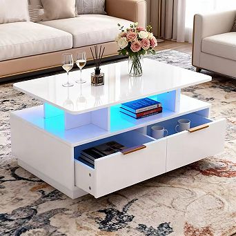 LED Coffee Table with Storage