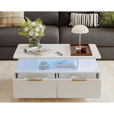 LED Coffee Table with Storage
