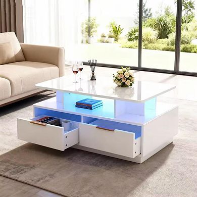 LED Coffee Table with Storage