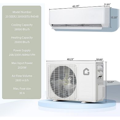 4 Zone Mini Split AC/Heating System 35000 BTU