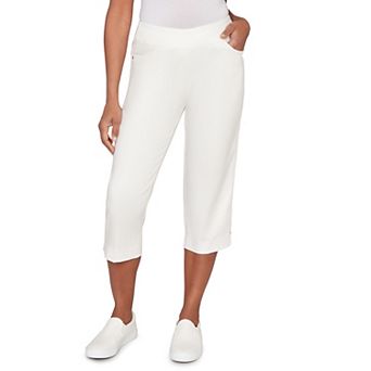 Women's Alfred Dunner Smooth Waist Easy Pull-On Capris