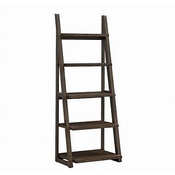 GOODSILO 5 tier Ladder Style Storage Shelf with Wood Frame for Home Organization and Display