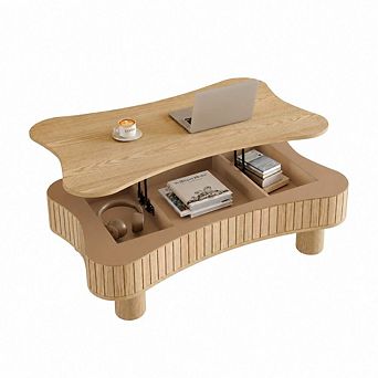 GOODSILO Lift Top Coffee Table with Silent Hydraulic Mechanism and Hidden Storage Compartments