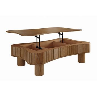 GOODSILO Lift Top Coffee Table with Silent Hydraulic Mechanism and Hidden Storage Compartments