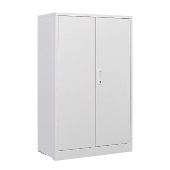 GOODSILO Folding Steel Storage Cabinet with Locking Doors and Adjustable Shelf for Organization