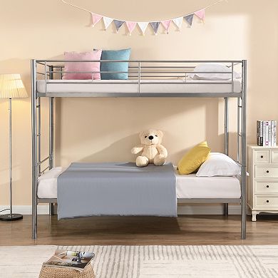 GOODSILO Metal Twin Over Twin Bunk Bed Frame with Sturdy Steel Construction