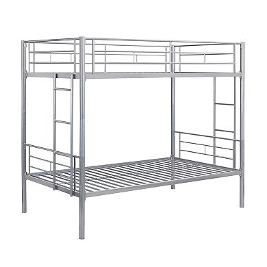 GOODSILO Metal Twin Over Twin Bunk Bed Frame with Sturdy Steel Construction