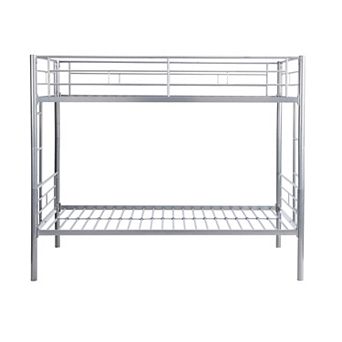 GOODSILO Metal Twin Over Twin Bunk Bed Frame with Sturdy Steel Construction