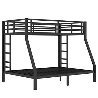 GOODSILO Space Saving Twin Over Full Metal Bunk Bed with Noise Reduction Features
