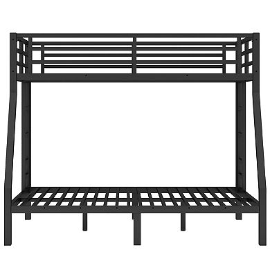 GOODSILO Space Saving Twin Over Full Metal Bunk Bed with Noise Reduction Features