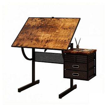 GOODSILO Metal Jigsaw Puzzle Table Board with Storage Trays and Drawers